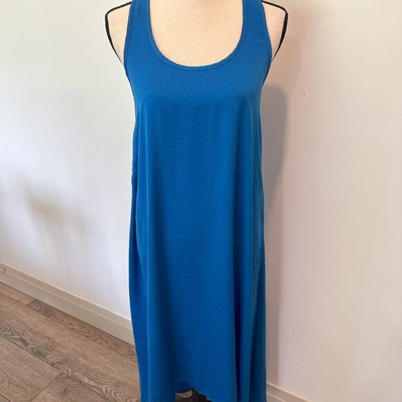 Cotton On Blue Maxi Dress T Back Feels Like Silk Polyester XS  EUC - Picture 7 of 7